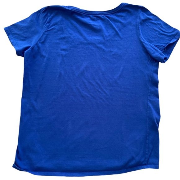 Nike Ladies S/Girls XL Royal Blue  Scoop Neck Tee with Swoosh Graphic-EUC - Picture 2 of 4